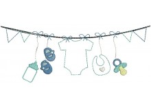 Stickdatei - Baby Wäscheleine